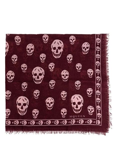 Foulard In Seta Skull Bordeuax ALEXANDER MCQUEEN | 807889-3222Q6172